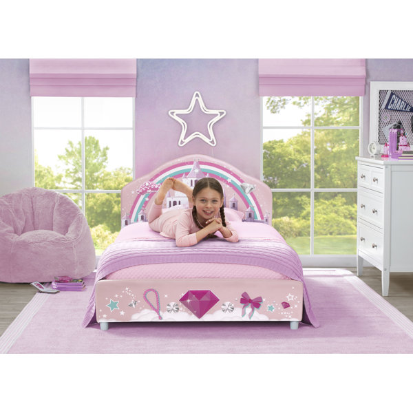 Delta Children Princess Upholstered Twin Bed, Pink & Reviews Wayfair
